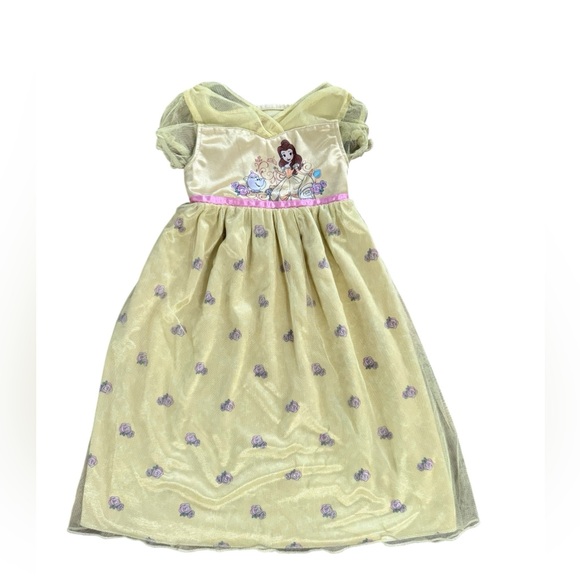 Disney Princesses Toddler Girls Belle Yellow Tulle Nightgown - Picture 1 of 4
